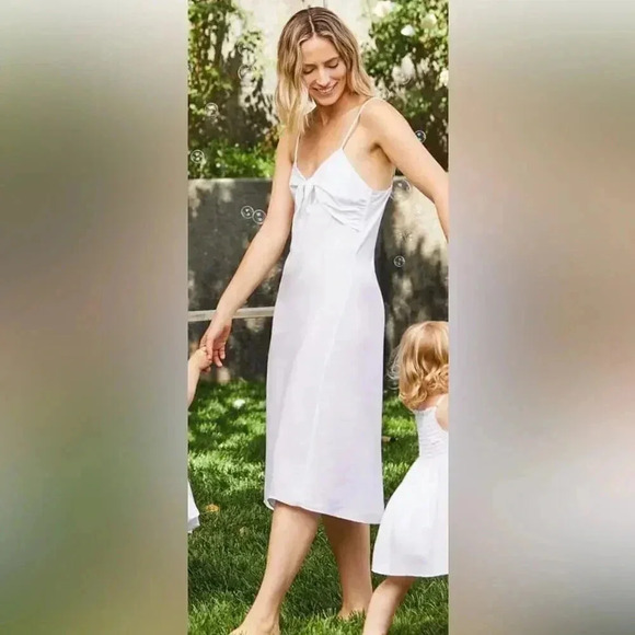 Naked Princess Bridal Ivory White Slip Midi Dress Boudoir Size Small NWT - Picture 1 of 7